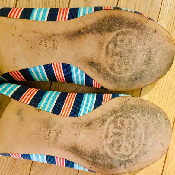 Tory Burch Striped Reva Flats – Preppy Classic - Picture 5 of 5